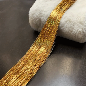 Блестящие нити для волос золотые "Жар птица"
