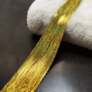 Блестящие нити для волос золотые "Голди"