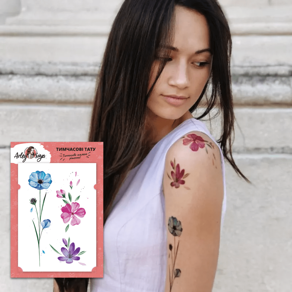 Temporary tattoo "Весняні квіти"
