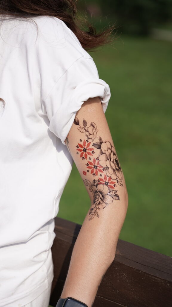 Temporary tattoo "Літні квіти"