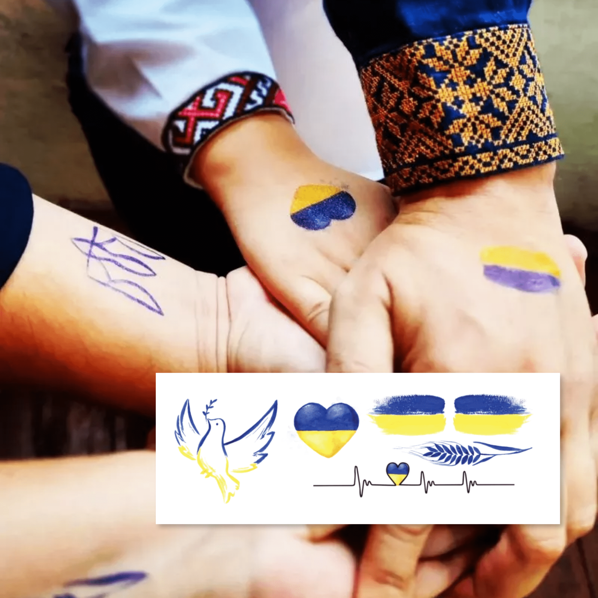Тимчасове тату "Україна": купити в Arley Sign