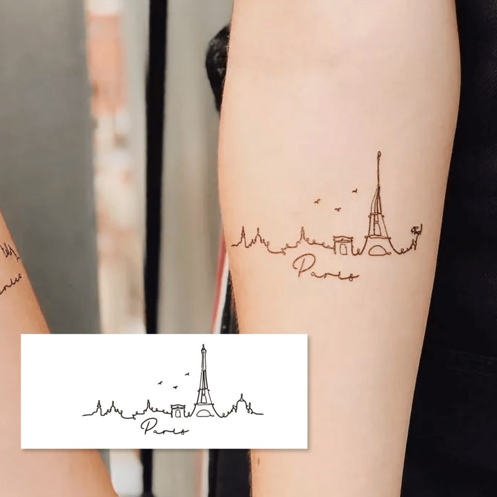 Temporary tattoo "Париж"