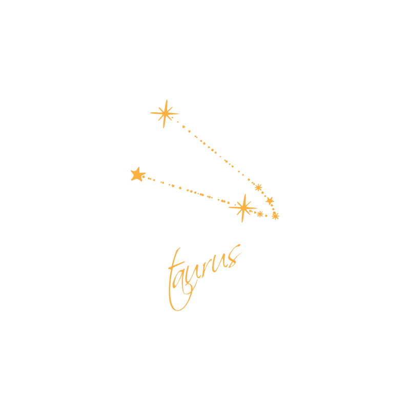 Золотое временное тату Телец