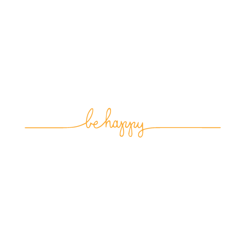 Золотое временное тату Be happy