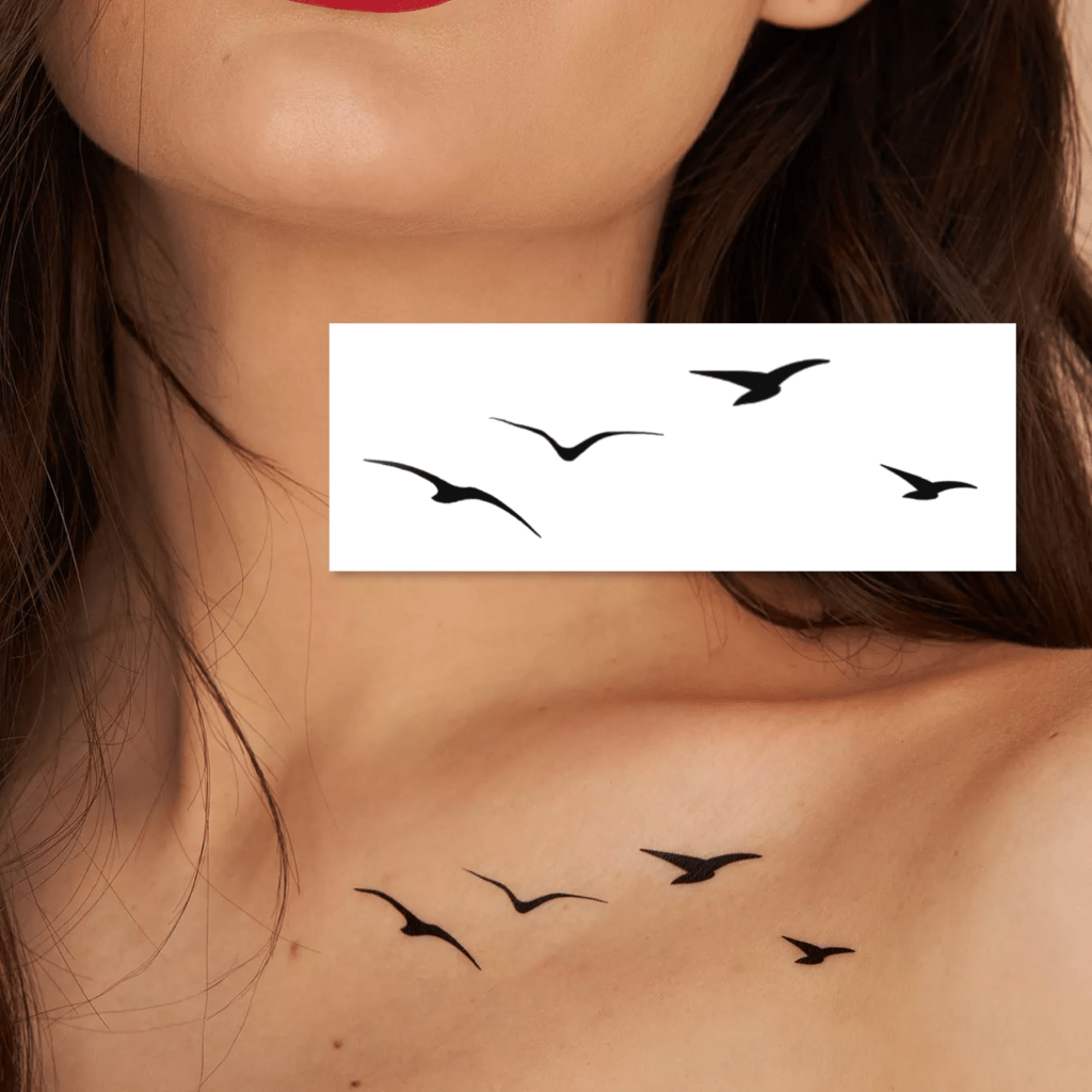 Temporary tattoo "Зграя птахів"