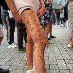 Temporary tattoo "Тату-рукав Історія силуетів"