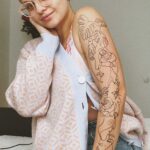 Temporary tattoo "Тату-рукав Історія силуетів"