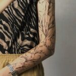 Temporary tattoo "Тату-рукав з ірисами"