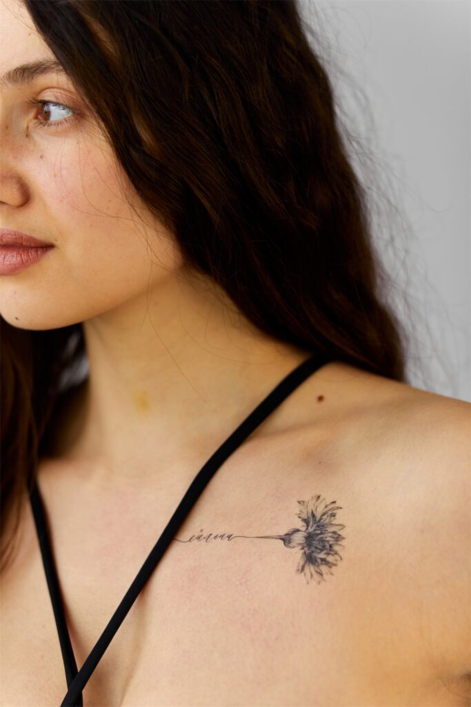 Temporary tattoo "Квіти говорять: Сильна"
