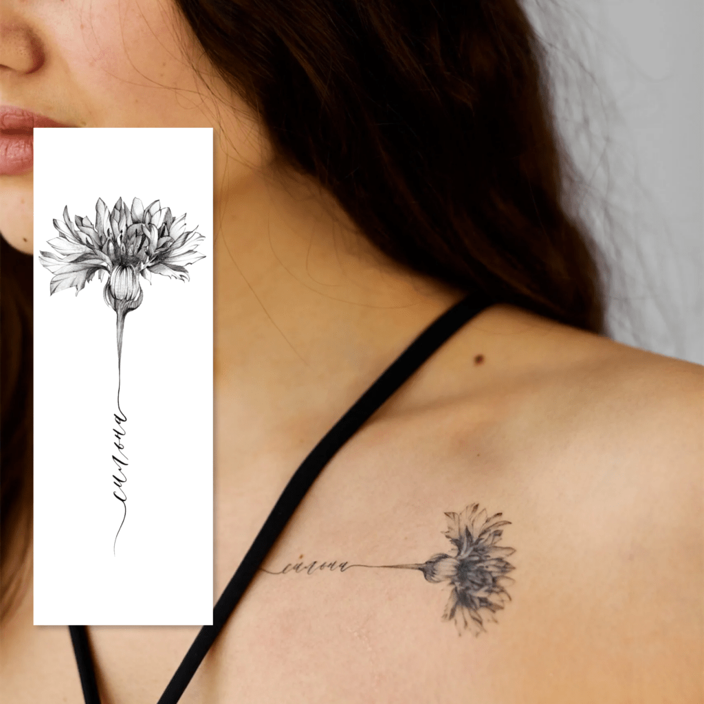 Temporary tattoo "Квіти говорять: Незалежна"