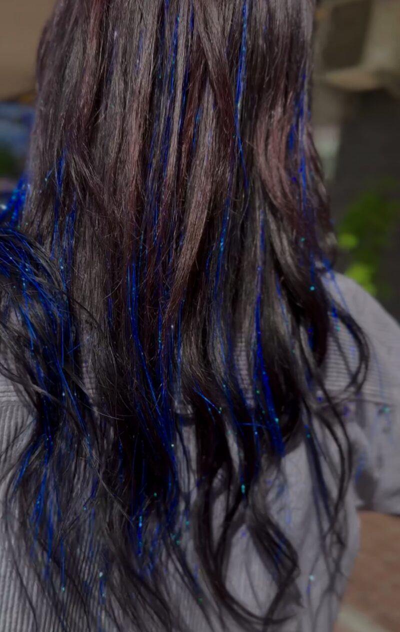Blue hair tinsels "Sapphire Night"