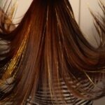Блискучі нитки для волосся золоті "Жар птиця"