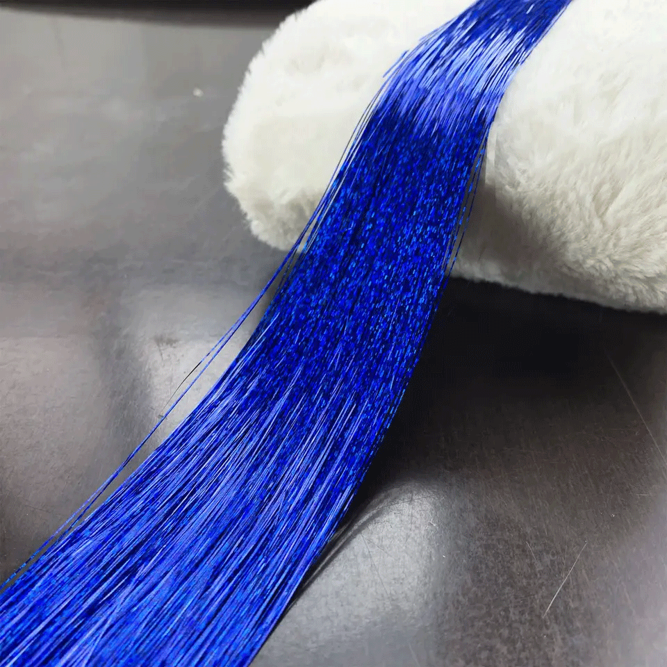 Блискучі нитки для волосся сині "Сапфірова ніч"