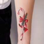 Temporary tattoo "Різдвяна цукерка"
