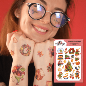 Temporary tattoo Christmas holidays