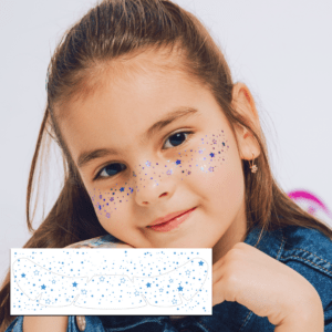 Temporary tattoo Blue star freckles