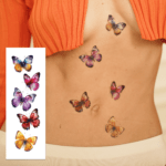 Временное тату "Дитячі кольорові метелики"