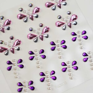 Gems for face, makeup, body and hair (colored) Butterfly pearls