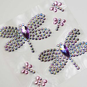 Gems for face, makeup, body and hair (colored) Diamond dragonflies