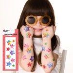 Temporary tattoo Colored stars