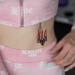 Temporary tattoo "Тризуб з колоском"