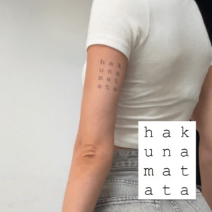 Temporary tattoo Hakuna matata