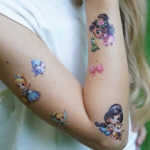 Temporary tattoo Cute princesses