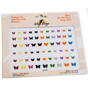 Stickers for face, makeup, body and hair (colored) Butterflies