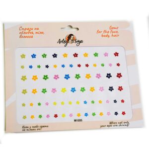 Stickers for face, makeup, body and hair (colored) Flowers