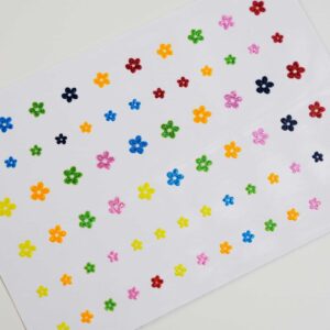 Stickers for face, makeup, body and hair (colored) Flowers