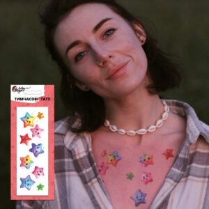 Temporary tattoo Colored stars