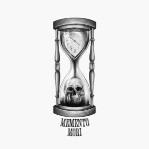 Temporary tattoo Memento mori hourglass