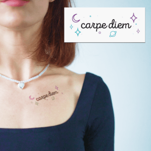 Temporary tattoo Carpe diem