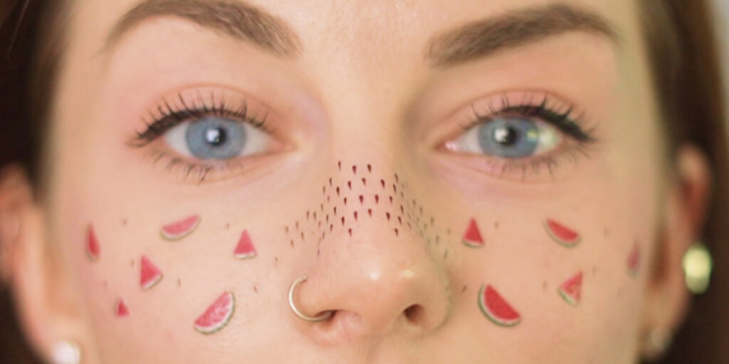 Temporary tattoo Freckles watermelons