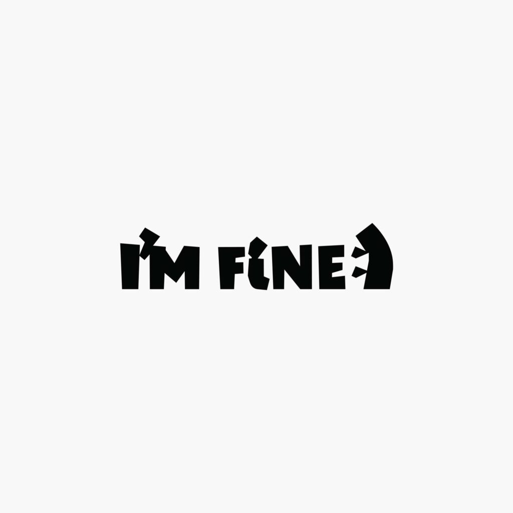 Temporary tattoo "I’m fine, чорне"