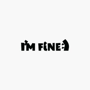 Временное тату I'm fine, черное