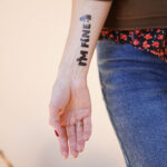 Temporary tattoo "I’m fine"