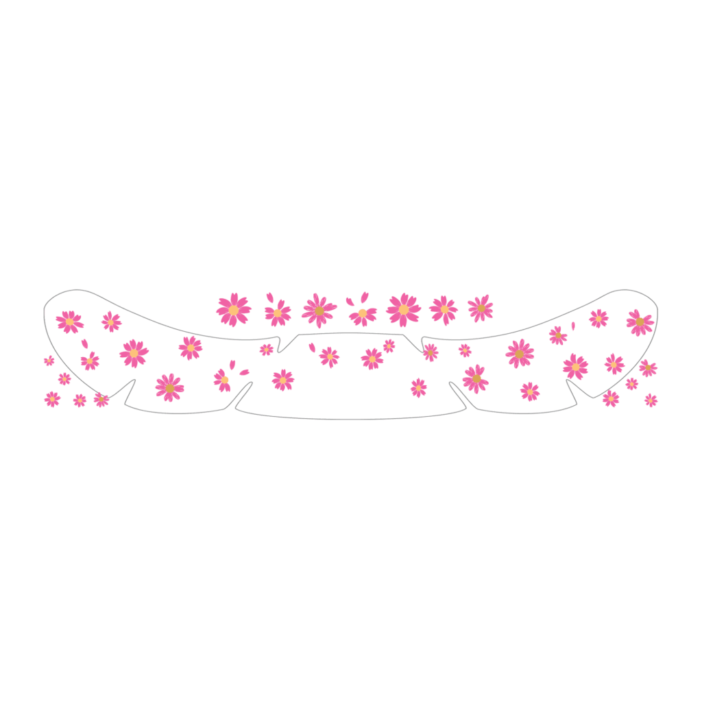 Temporary tattoo Freckles pink flowers