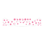 Temporary tattoo Freckles pink flowers