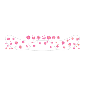 Temporary tattoo Freckles pink flowers