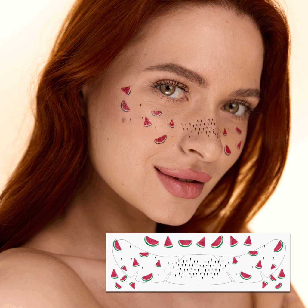 Temporary tattoo Freckles watermelons