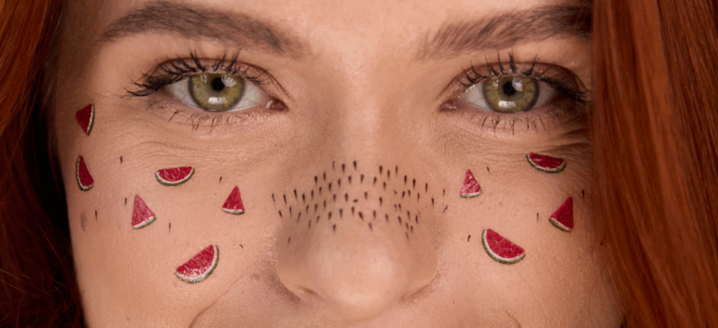 Temporary tattoo Freckles watermelons