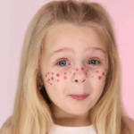 Temporary tattoo Freckles pink flowers