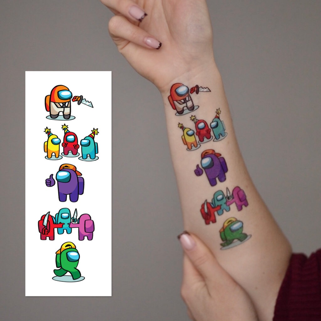 Temporary tattoo Among Us