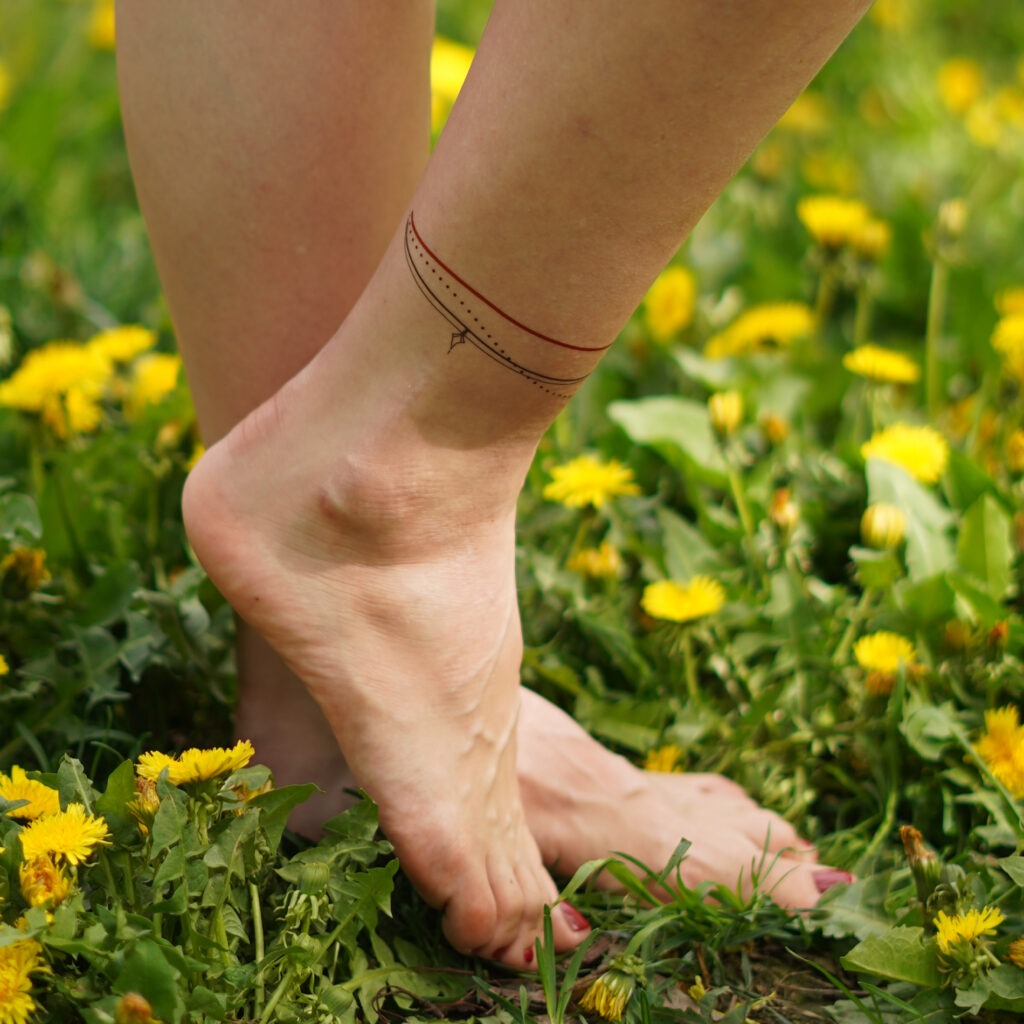 Temporary tattoo Bracelet with pendant