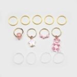 Hair rings "Bear and star" (Gold)